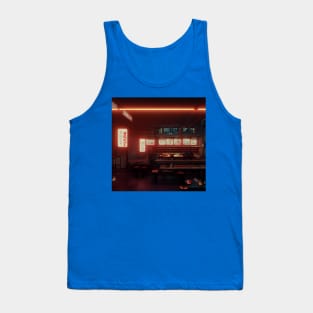 Cyberpunk Tokyo Ramen Shop Tank Top